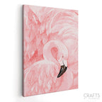 Pink Crane Bird - Crafty By Numbers - Paint by Numbers - Paint by Numbers for Adults - Painting - Canvas - Custom Paint by Numbers