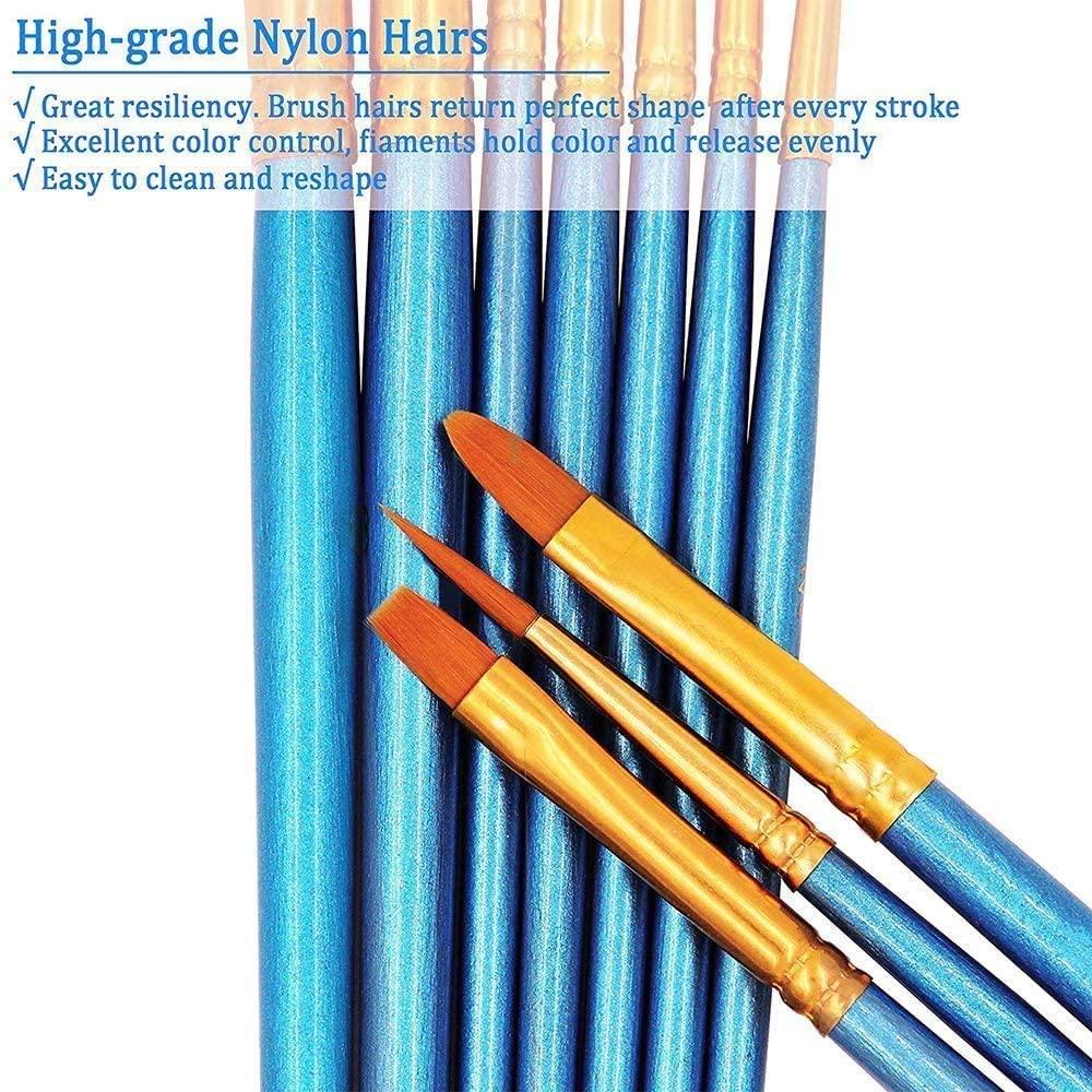 10pack Detail Paint Brush Set - Premium Miniature Paint Brushes