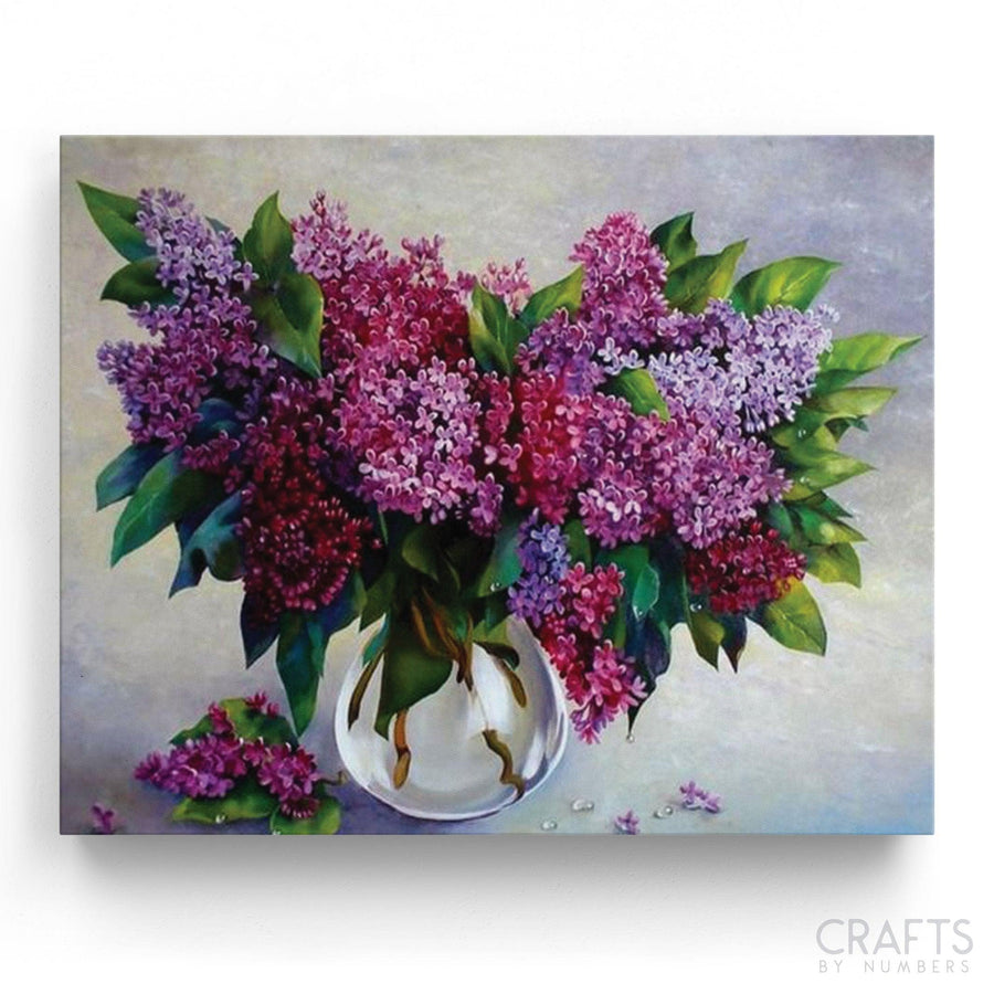 Purple Flowers Collection - Crafty By Numbers - Paint by Numbers - Paint by Numbers for Adults - Painting - Canvas - Custom Paint by Numbers