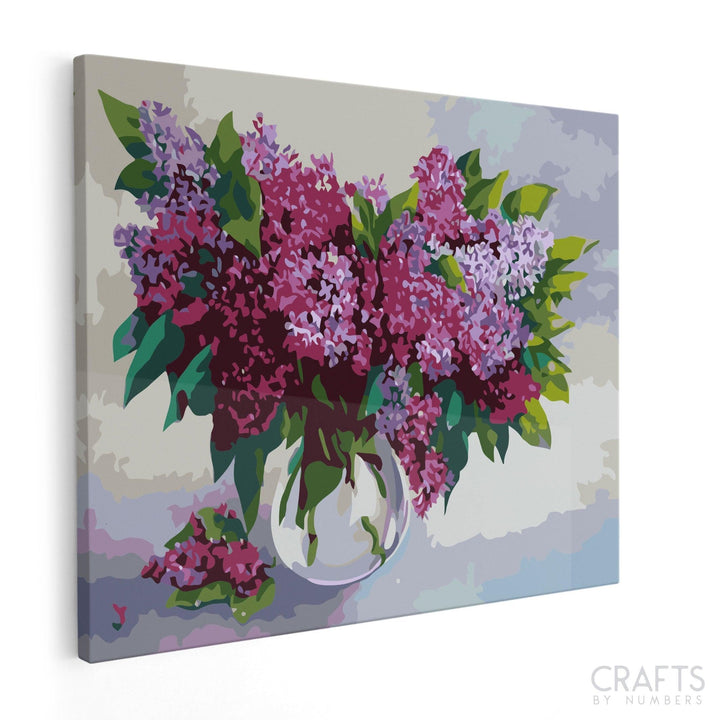 Purple Flowers Collection - Crafty By Numbers - Paint by Numbers - Paint by Numbers for Adults - Painting - Canvas - Custom Paint by Numbers