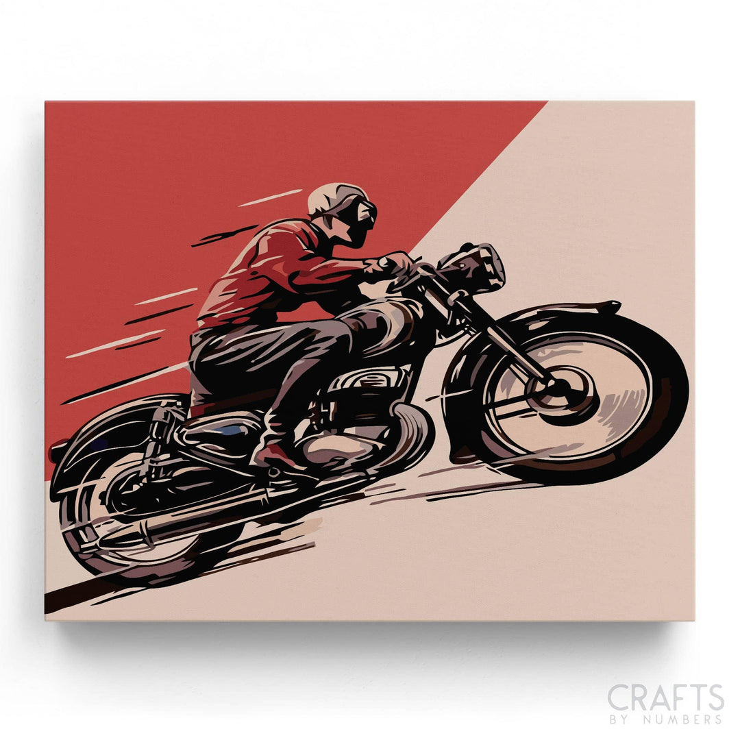Racing Motorcycle - Crafty By Numbers - Paint by Numbers - Paint by Numbers for Adults - Painting - Canvas - Custom Paint by Numbers