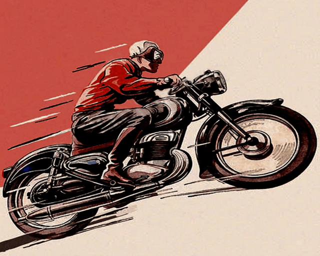 Racing Motorcycle - Crafty By Numbers - Paint by Numbers - Paint by Numbers for Adults - Painting - Canvas - Custom Paint by Numbers