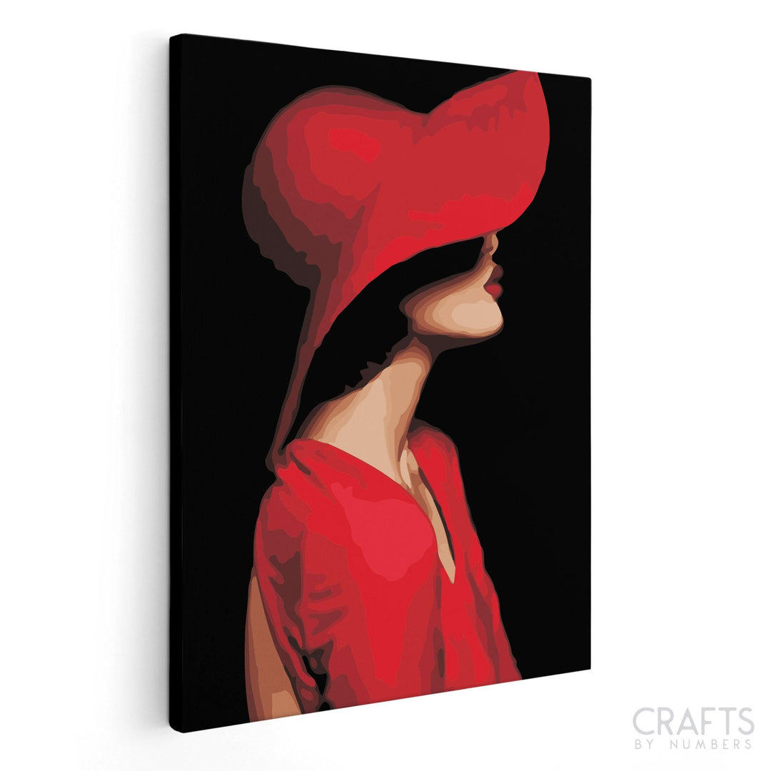 Red Hat Lady Paint - Crafty By Numbers - Paint by Numbers - Paint by Numbers for Adults - Painting - Canvas - Custom Paint by Numbers