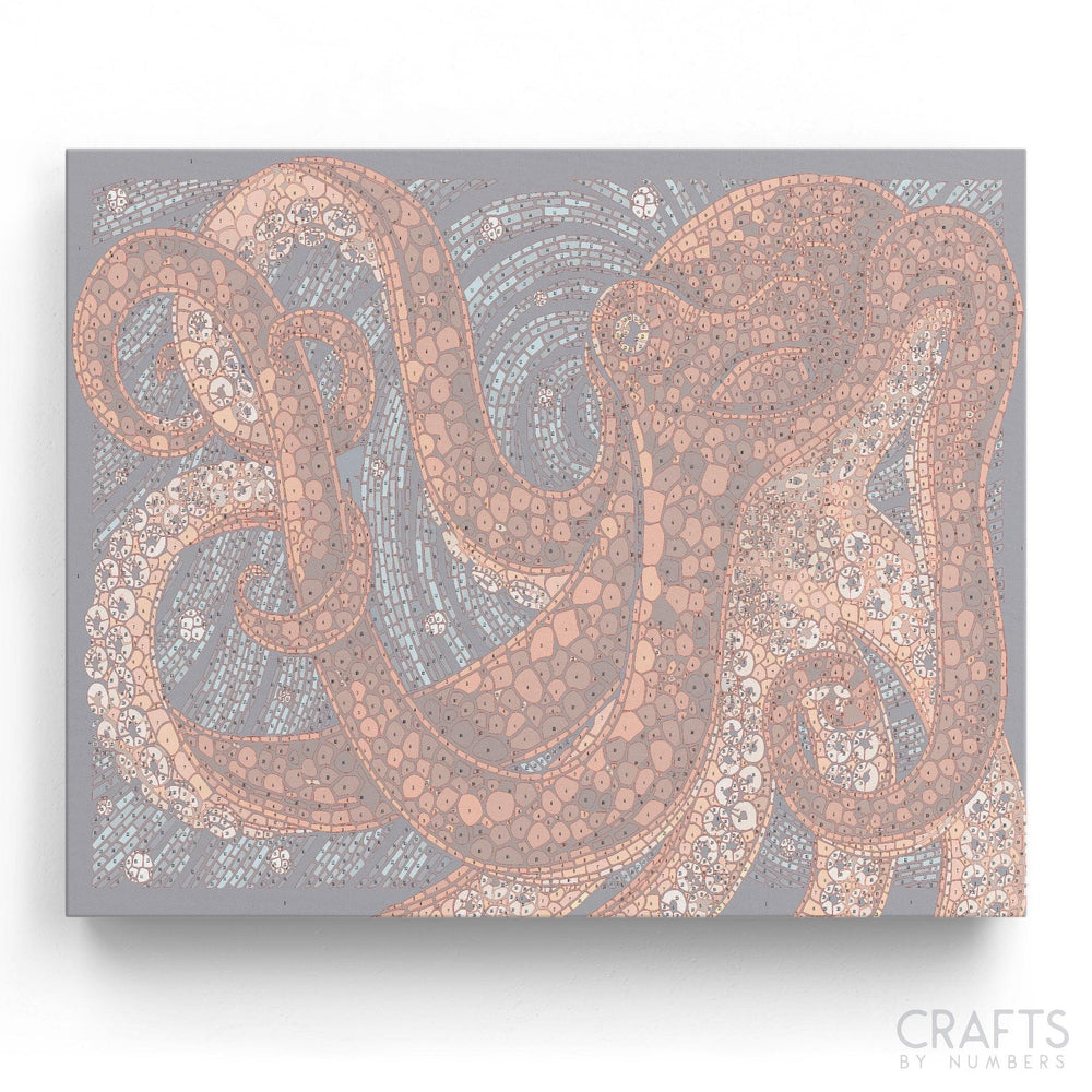 Red Octopus - Crafty By Numbers - Paint by Numbers - Paint by Numbers for Adults - Painting - Canvas - Custom Paint by Numbers