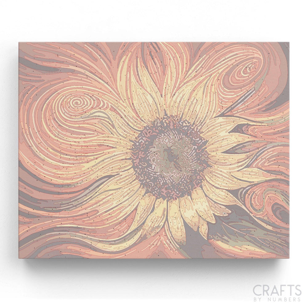 Red Sunflower - Crafty By Numbers - Paint by Numbers - Paint by Numbers for Adults - Painting - Canvas - Custom Paint by Numbers