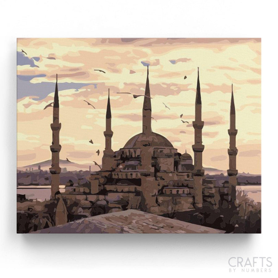 Royal Blue Mosque - Crafty By Numbers - Paint by Numbers - Paint by Numbers for Adults - Painting - Canvas - Custom Paint by Numbers