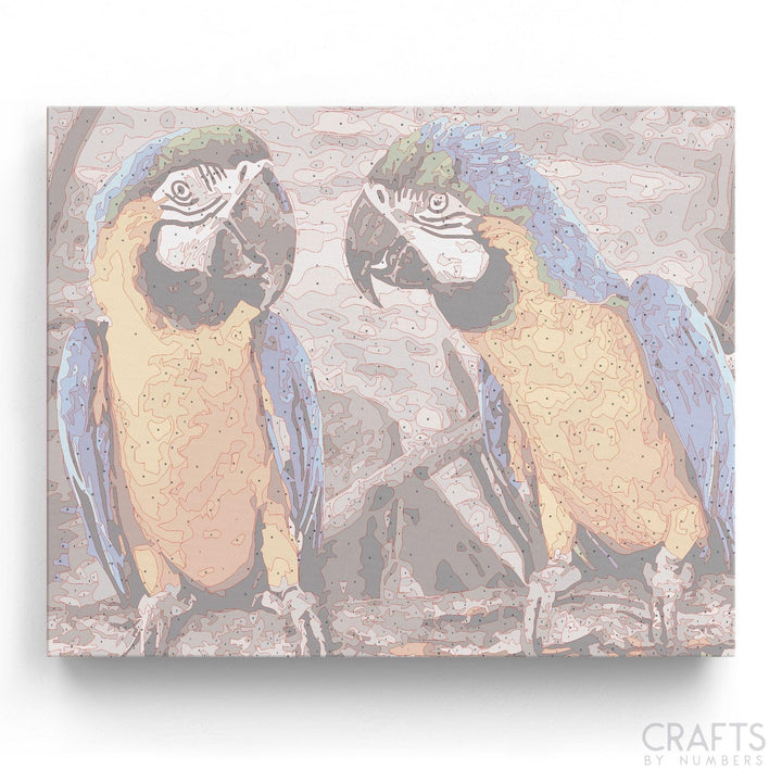 Royal Parrots - Crafty By Numbers - Paint by Numbers - Paint by Numbers for Adults - Painting - Canvas - Custom Paint by Numbers
