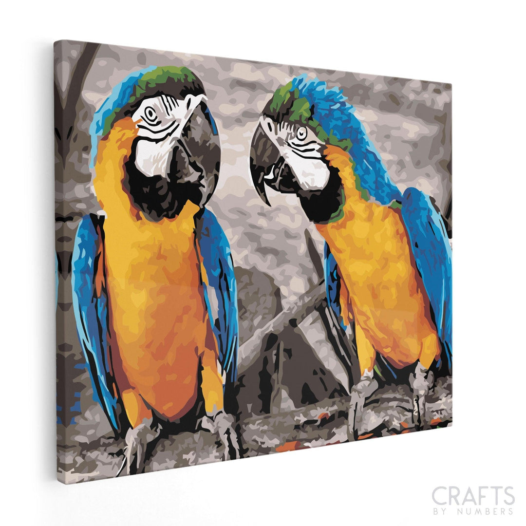 Royal Parrots - Crafty By Numbers - Paint by Numbers - Paint by Numbers for Adults - Painting - Canvas - Custom Paint by Numbers