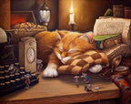 Sleeping Cat - Crafty By Numbers - Paint by Numbers - Paint by Numbers for Adults - Painting - Canvas - Custom Paint by Numbers