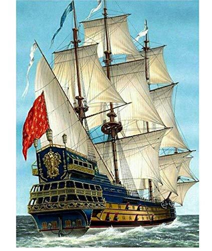Steven Le Soleil Royal Ship - Crafty By Numbers - Paint by Numbers - Paint by Numbers for Adults - Painting - Canvas - Custom Paint by Numbers