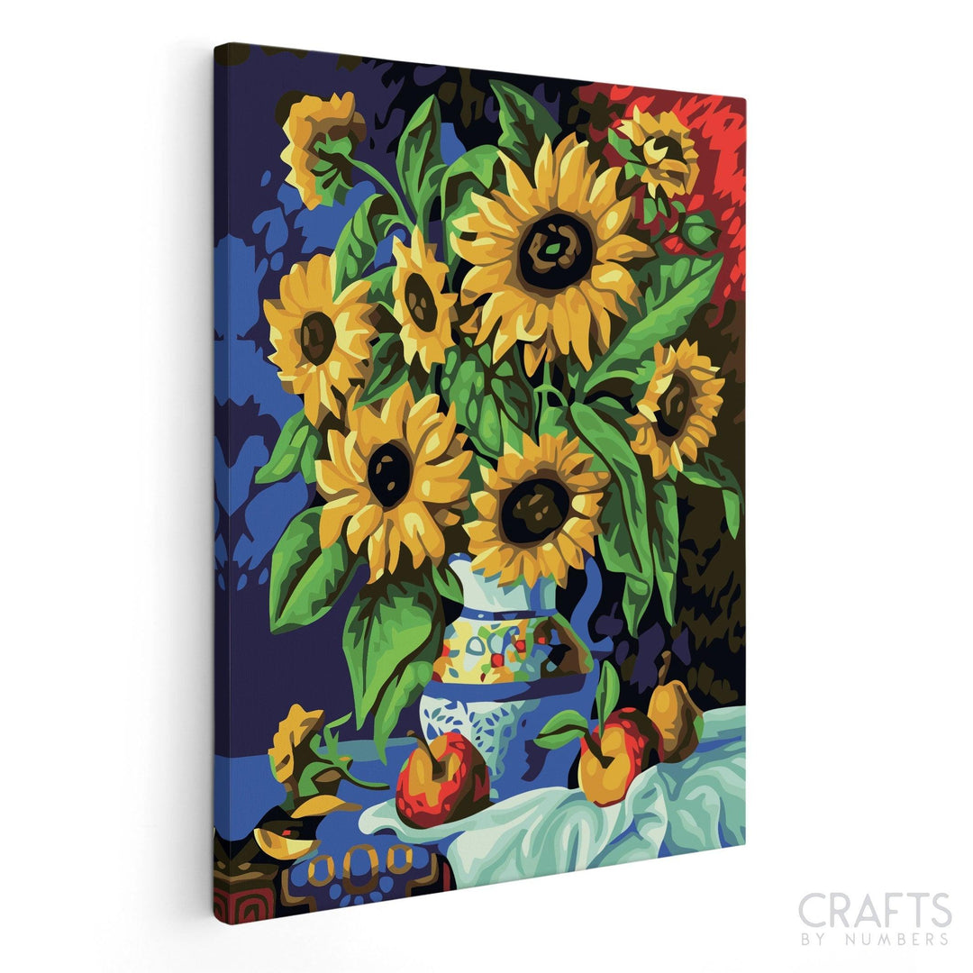 Still Life With Sunflowers - Crafty By Numbers - Paint by Numbers - Paint by Numbers for Adults - Painting - Canvas - Custom Paint by Numbers