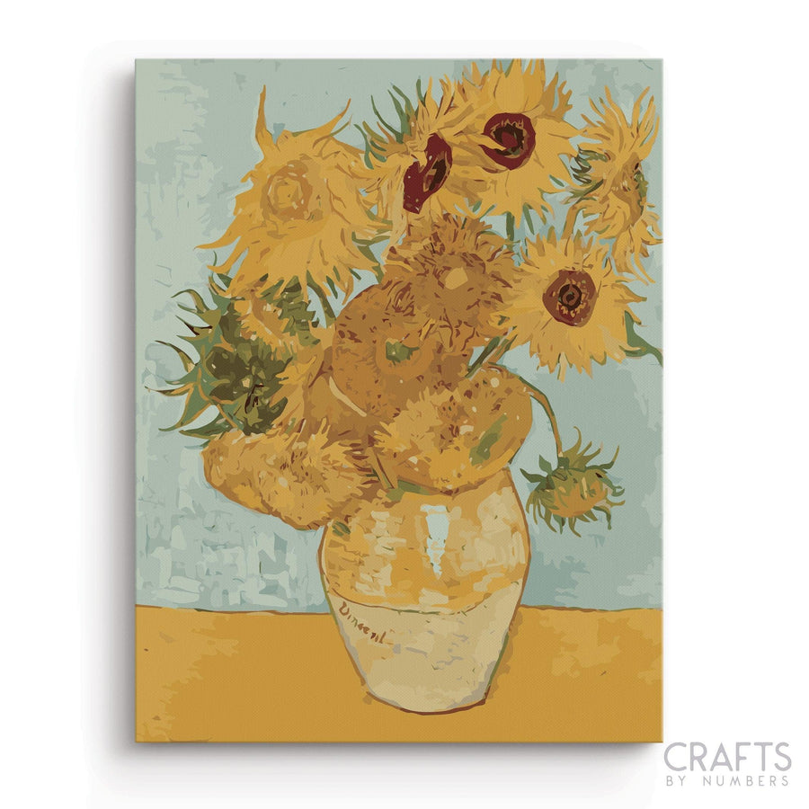 Sunflowers - Vincent Van Gogh - Crafty By Numbers - Paint by Numbers - Paint by Numbers for Adults - Painting - Canvas - Custom Paint by Numbers