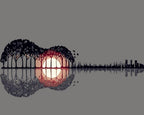 Sunset Like Guitar - Crafty By Numbers - Paint by Numbers - Paint by Numbers for Adults - Painting - Canvas - Custom Paint by Numbers