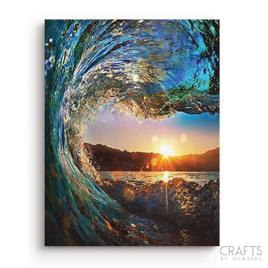 Sunset Wave - Crafty By Numbers - Paint by Numbers - Paint by Numbers for Adults - Painting - Canvas - Custom Paint by Numbers