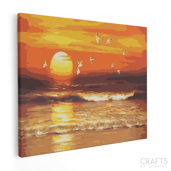 Sunset Waves - Crafty By Numbers - Paint by Numbers - Paint by Numbers for Adults - Painting - Canvas - Custom Paint by Numbers