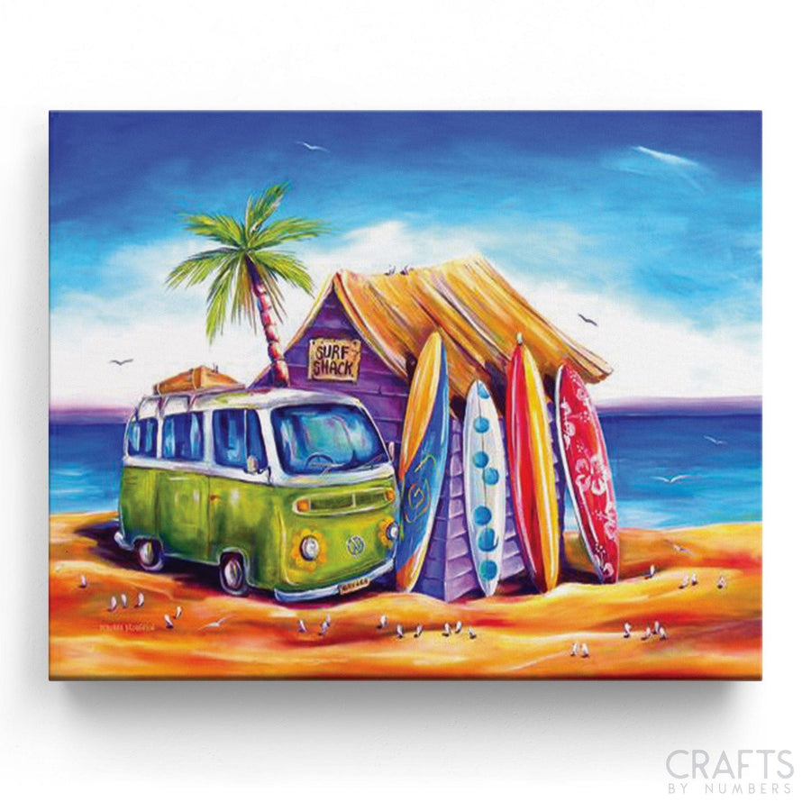 Surf Shack - Crafty By Numbers - Paint by Numbers - Paint by Numbers for Adults - Painting - Canvas - Custom Paint by Numbers