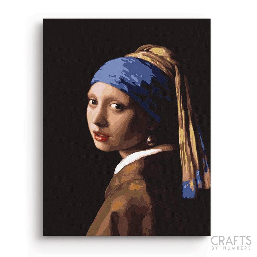The Girl with a Pearl Earring - Johannes Vermeer - Crafty By Numbers - Paint by Numbers - Paint by Numbers for Adults - Painting - Canvas - Custom Paint by Numbers
