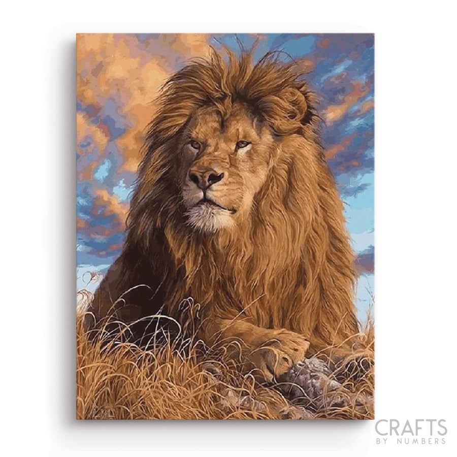 The King Lion Art - Crafty By Numbers - Paint by Numbers - Paint by Numbers for Adults - Painting - Canvas - Custom Paint by Numbers