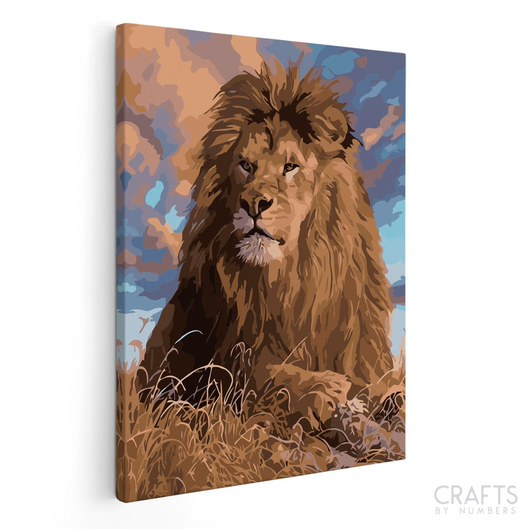 The King Lion Art - Crafty By Numbers - Paint by Numbers - Paint by Numbers for Adults - Painting - Canvas - Custom Paint by Numbers