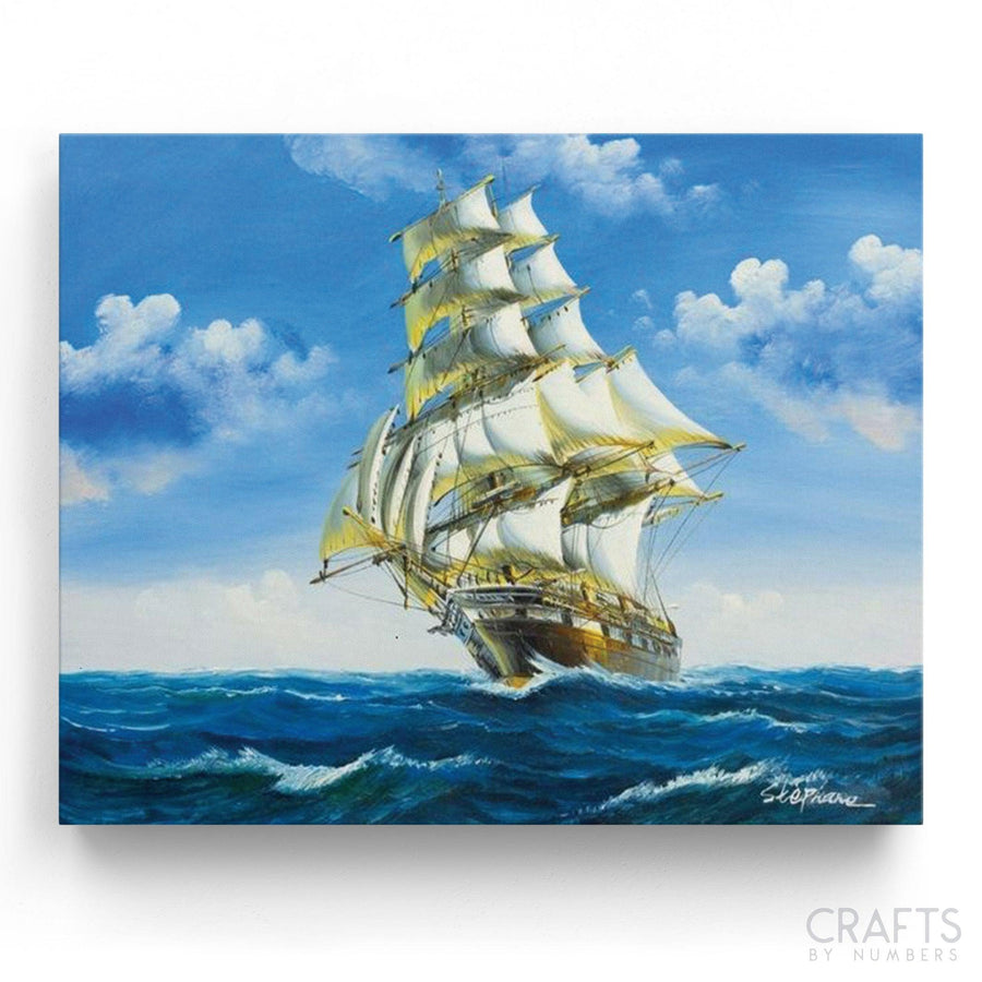 The Sunset Barque - Crafty By Numbers - Paint by Numbers - Paint by Numbers for Adults - Painting - Canvas - Custom Paint by Numbers