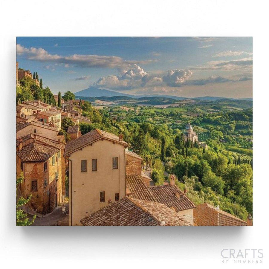Town Of Italy Valley - Crafty By Numbers - Paint by Numbers - Paint by Numbers for Adults - Painting - Canvas - Custom Paint by Numbers
