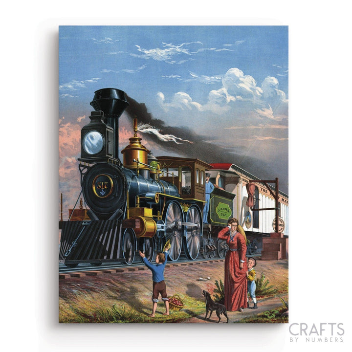 Train Of 19Th Century - Crafty By Numbers - Paint by Numbers - Paint by Numbers for Adults - Painting - Canvas - Custom Paint by Numbers