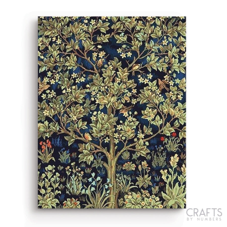 Tree of Life - William Morris - Crafty By Numbers - Paint by Numbers - Paint by Numbers for Adults - Painting - Canvas - Custom Paint by Numbers
