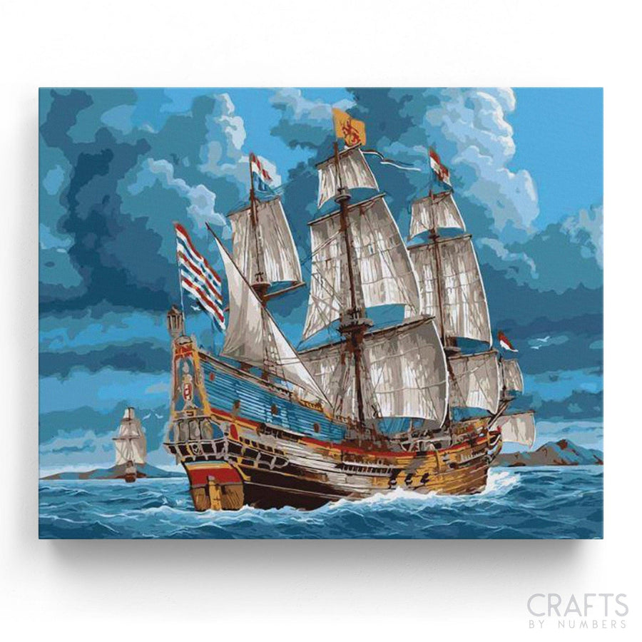 Vintage Boat - Crafty By Numbers - Paint by Numbers - Paint by Numbers for Adults - Painting - Canvas - Custom Paint by Numbers