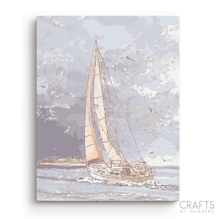 Vintage Sailboat - Crafty By Numbers - Paint by Numbers - Paint by Numbers for Adults - Painting - Canvas - Custom Paint by Numbers