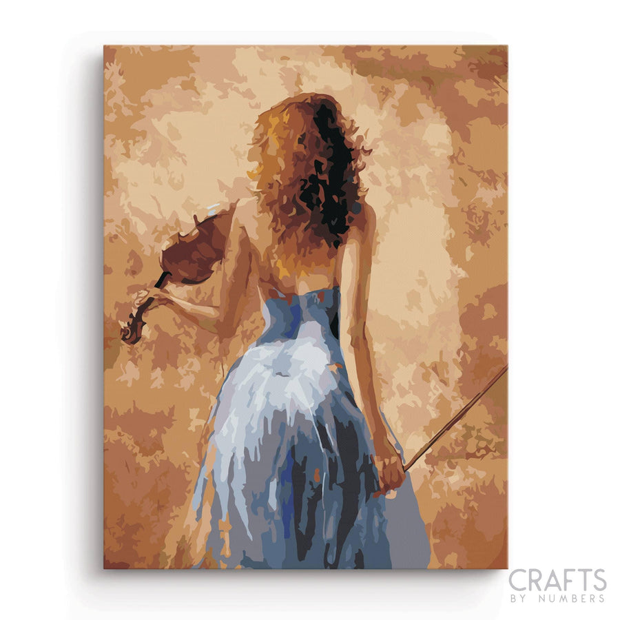 Violin Musical Girl - Crafty By Numbers - Paint by Numbers - Paint by Numbers for Adults - Painting - Canvas - Custom Paint by Numbers