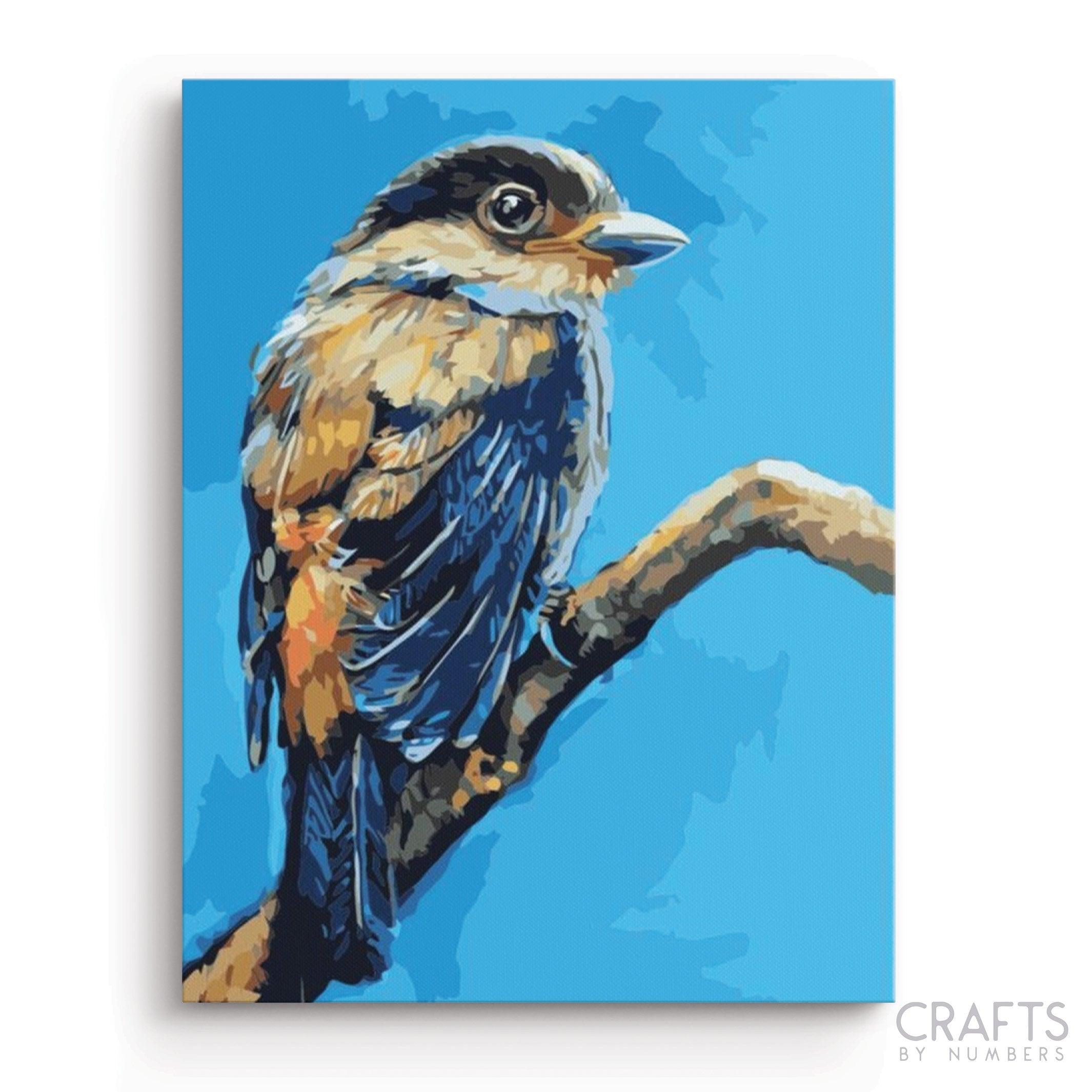 Pair of Birds on The Tree DIY Oil Painting hot Kit on Canvas Paint by Numbers for