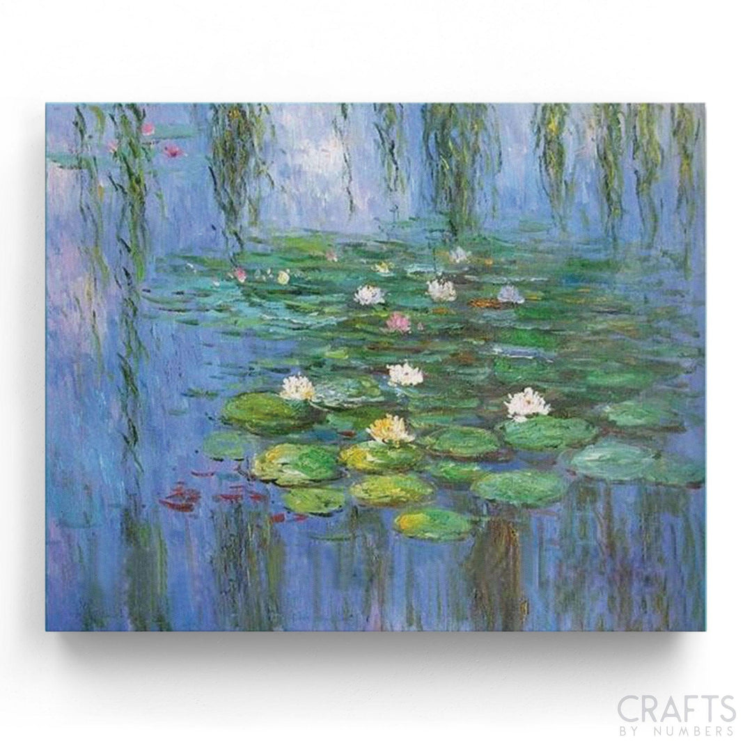Water Lily - Claude Monet - Crafty By Numbers - Paint by Numbers - Paint by Numbers for Adults - Painting - Canvas - Custom Paint by Numbers