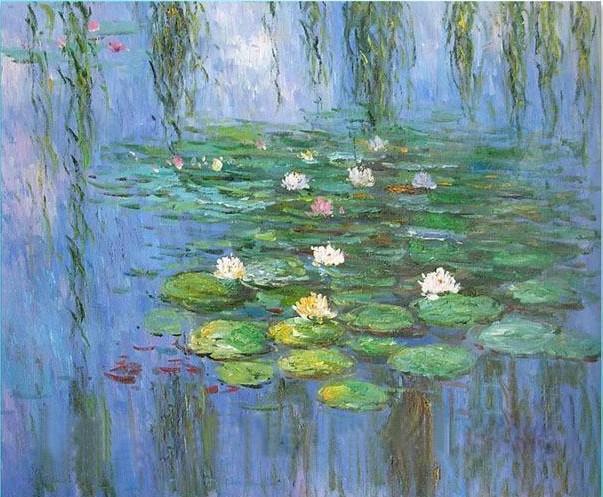 Water Lily - Claude Monet - Crafty By Numbers - Paint by Numbers - Paint by Numbers for Adults - Painting - Canvas - Custom Paint by Numbers