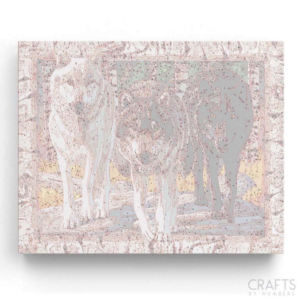 Wolf Friends Crafts - Crafty By Numbers - Paint by Numbers - Paint by Numbers for Adults - Painting - Canvas - Custom Paint by Numbers