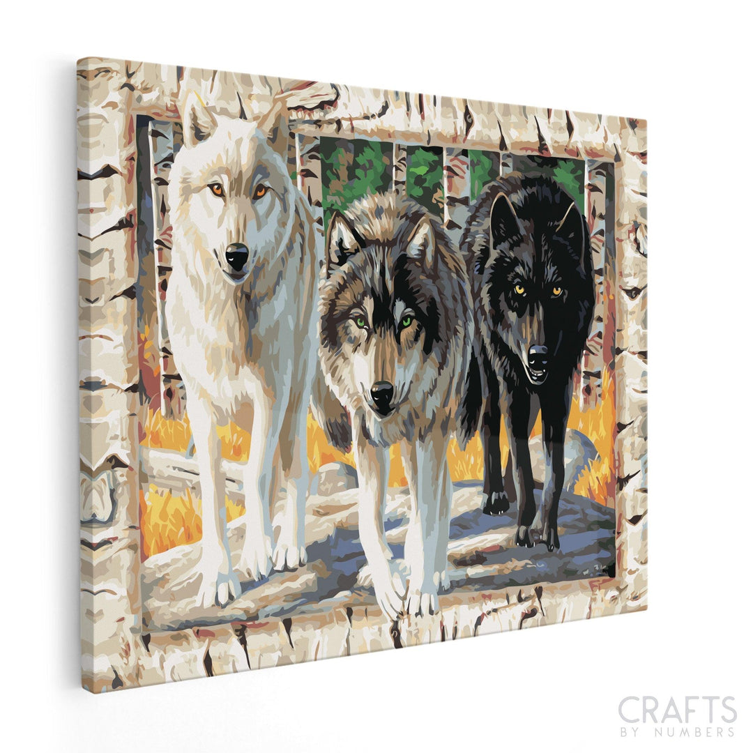 Wolf Friends Crafts - Crafty By Numbers - Paint by Numbers - Paint by Numbers for Adults - Painting - Canvas - Custom Paint by Numbers